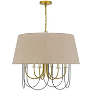 Cal Lighting Eupora 4 Lt Chand, Antique Brass/Black - FX-3817-6