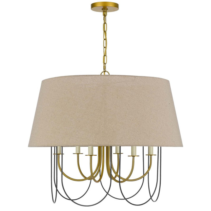 Cal Lighting Eupora 4 Lt Chand, Antique Brass/Black - FX-3817-6