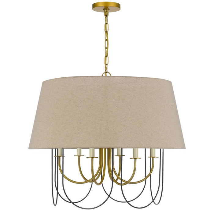 Cal Lighting Eupora 4 Lt Chand, Antique Brass/Black - FX-3817-6