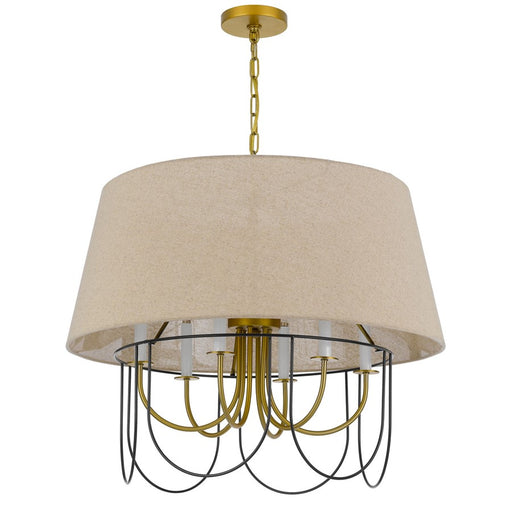 Cal Lighting Eupora 4 Lt Chand, Antique Brass/Black