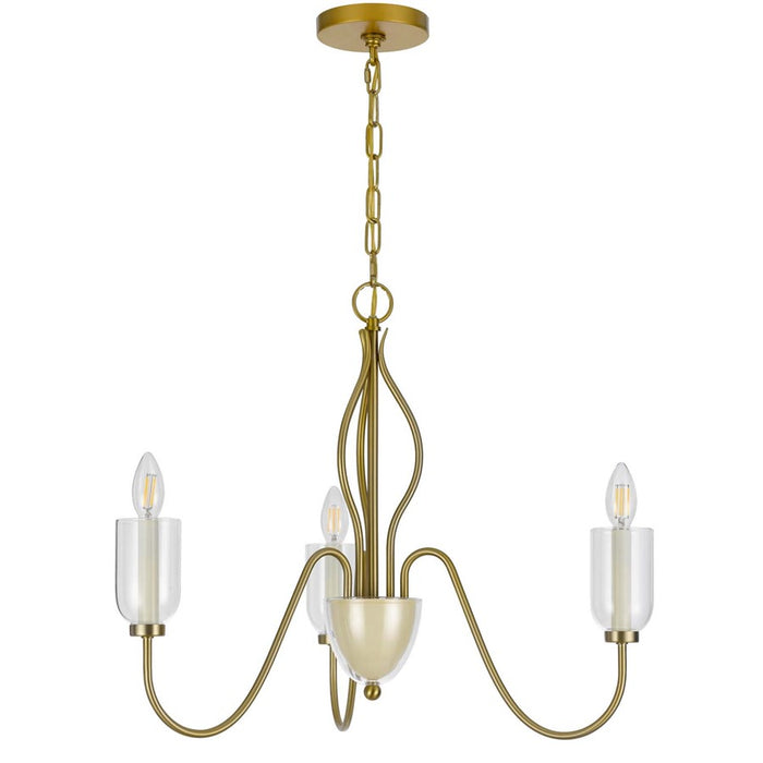 Cal Lighting Kalamaria 3 Lt Chand, Antique Brass - FX-3818-3