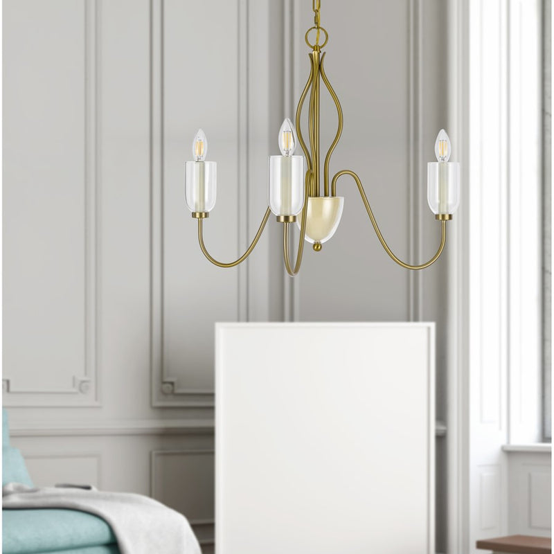 Cal Lighting Kalamaria 3 Lt Chand, Antique Brass