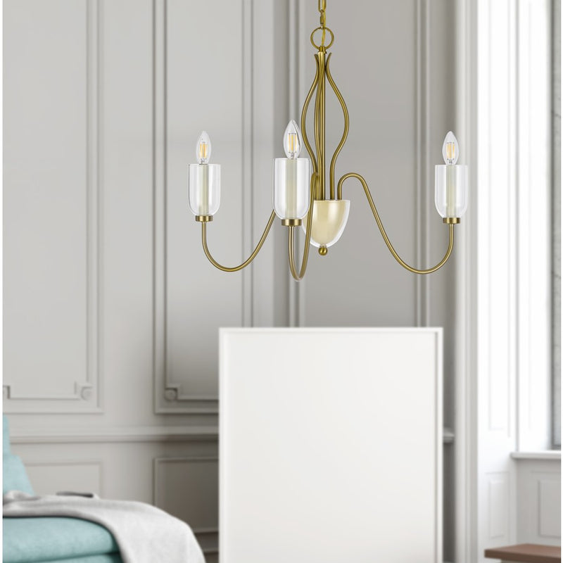 Cal Lighting Kalamaria 3 Lt Chand, Antique Brass