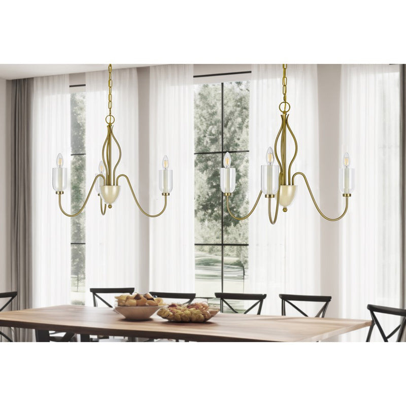 Cal Lighting Kalamaria 5 Lt Chand, Antique Brass