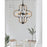 Cal Lighting Tahoka 4Lt Chand, Burlap/Black Iron/Antique Brass