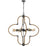 Cal Lighting Tahoka 8Lt Chand, Burlap/Black Iron/Antique Brass - FX-3819-8