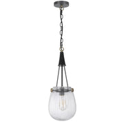 Cal Lighting Cordoba 1 Lt Pend, Glass/Iron Grey/Antique Brass - FX-3820-1