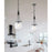 Cal Lighting Cordoba 1 Lt Pend, Glass/Iron Grey/Antique Brass