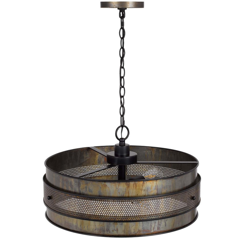 Cal Lighting Heraklion 3 Lt Chand, Aged Bronze