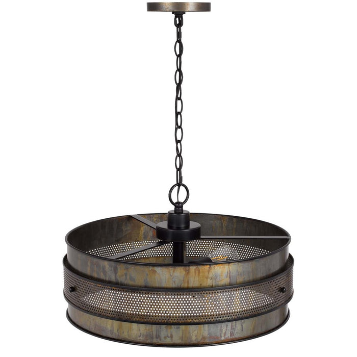 Cal Lighting Heraklion 3 Lt Chand, Aged Bronze