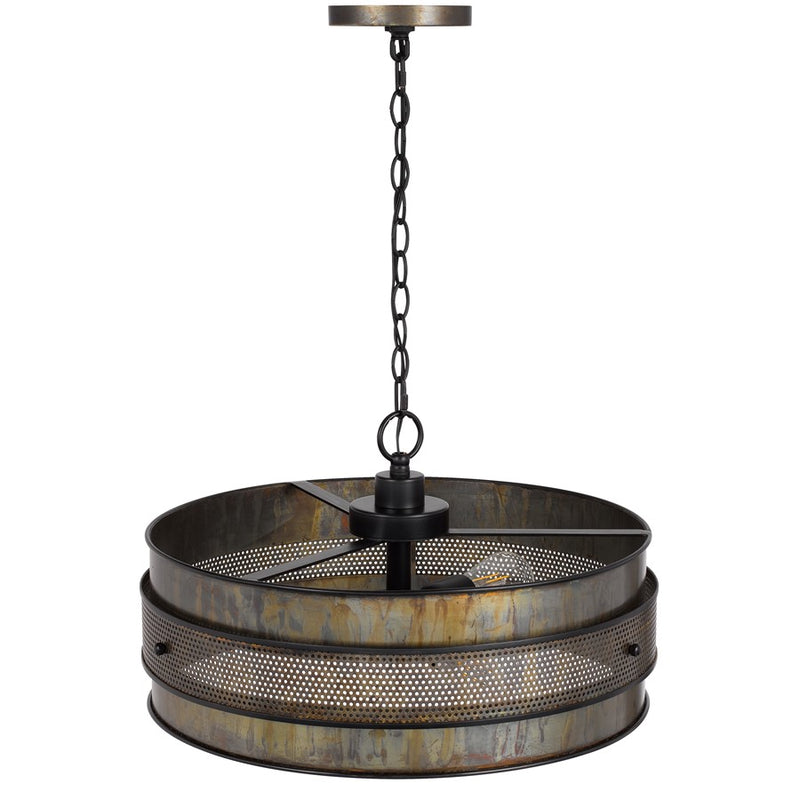 Cal Lighting Heraklion 3 Lt Chand, Aged Bronze