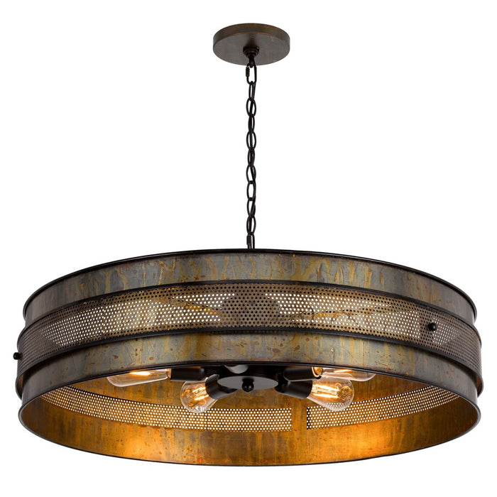 Cal Lighting Heraklion 5 Lt Chand, Aged Bronze