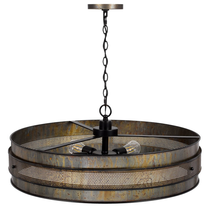 Cal Lighting Heraklion 5 Lt Chand, Aged Bronze