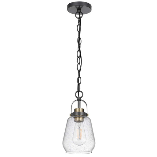 Cal Lighting Kavala 1 Lt Pendants, Black/Antique Brass - FX-3824-1
