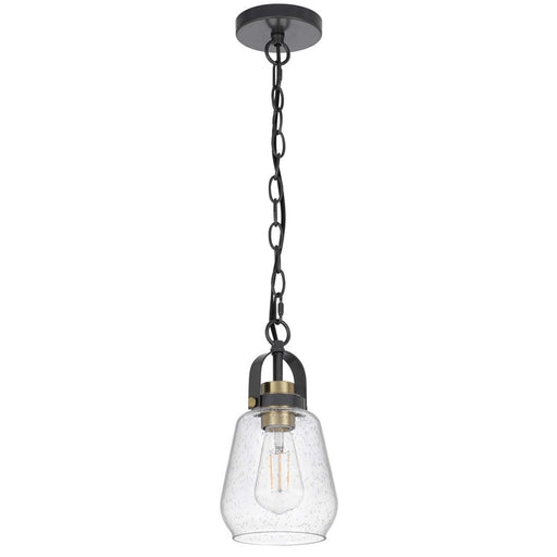 Cal Lighting Kavala 1 Lt Pendants, Black/Antique Brass