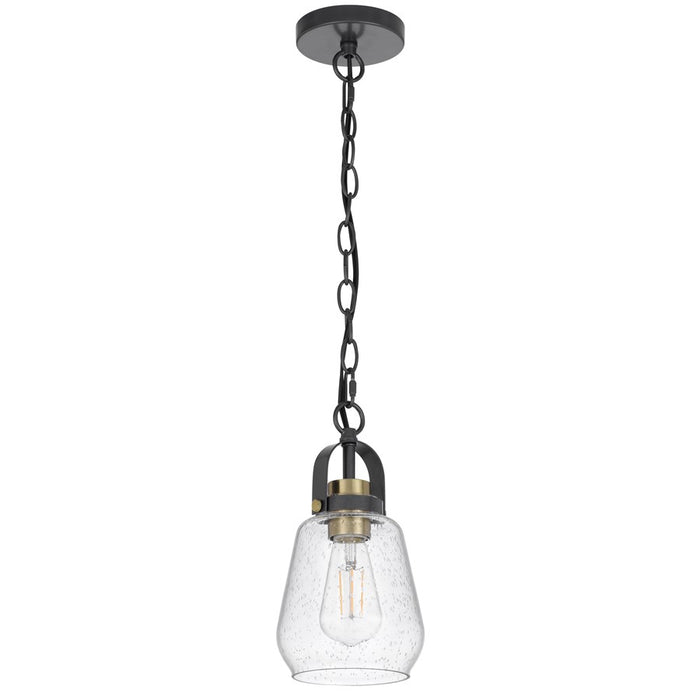 Cal Lighting Kavala 1 Lt Pendants, Black/Antique Brass