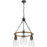 Cal Lighting Kavala 3 Lt Pendants, burlap/Antique Brass
