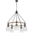 Cal Lighting Kavala 5 Lt Pendants, burlap/Antique Brass