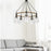 Cal Lighting Kavala 5 Lt Pendants, burlap/Antique Brass
