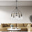 Cal Lighting Kavala 5 Lt Pendants, burlap/Antique Brass
