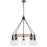Cal Lighting Kavala 5 Lt Pendants, burlap/Antique Brass