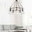 Cal Lighting Kavala 5 Lt Pendants, burlap/Antique Brass