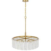 Cal Lighting Torrigiani 24in 5-Light Chandelier | Antique Brass and Faux Alabaster Stone | Living Room & Dining Room | Model FX-3831-5
