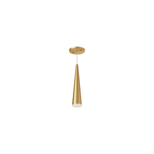 Kuzco Mina 12in 1-Light LED Pendant | Sleek Brushed Gold and Clear Acrylic | Kitchen Island & Dining Room | 600lm, 3000K | Model 401214BG-LED