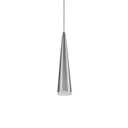 Kuzco Mina 12in 1-Light LED Pendant | Modern Brushed Nickel and Clear Acrylic Diffuser | Kitchen Island & Dining Room | Model 401214BN-LED