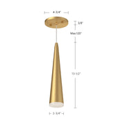 Kuzco Mina 12in 1-Light LED Pendant | Modern Brushed Nickel and Clear Acrylic Diffuser | Kitchen Island & Dining Room | Model 401214BN-LED