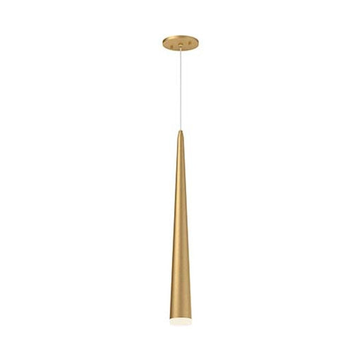 Kuzco Mina 24in 1-Light LED Pendant | Modern Brushed Gold and Clear Acrylic Diffuser | Kitchen Island & Dining Room | Model 401215BG-LED