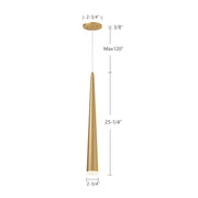 Kuzco Mina 24in 1-Light LED Pendant | Modern Brushed Nickel and Clear Acrylic Diffuser | Kitchen Island & Dining Room | Model 401215BN-LED