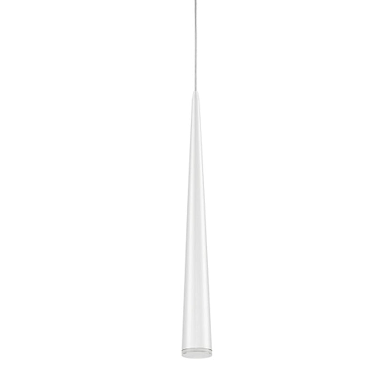 Kuzco Mina 24in LED Pendant | White Aluminum and Acrylic Diffuser | Kitchen Island & Dining Room | 600lm 3000K 90CRI Dimmable | Model 401215WH-LED