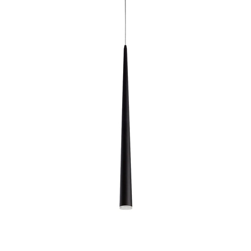 Kuzco Mina 36in 1-Light LED Pendant | Modern Black and Clear Acrylic Diffuser | Kitchen Island & Dining Room | 600lm 3000K 90CRI | Model 401216BK-LED
