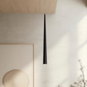 Kuzco Mina 36in 1-Light LED Pendant | Modern Black and Clear Acrylic Diffuser | Kitchen Island & Dining Room | 600lm 3000K 90CRI | Model 401216BK-LED