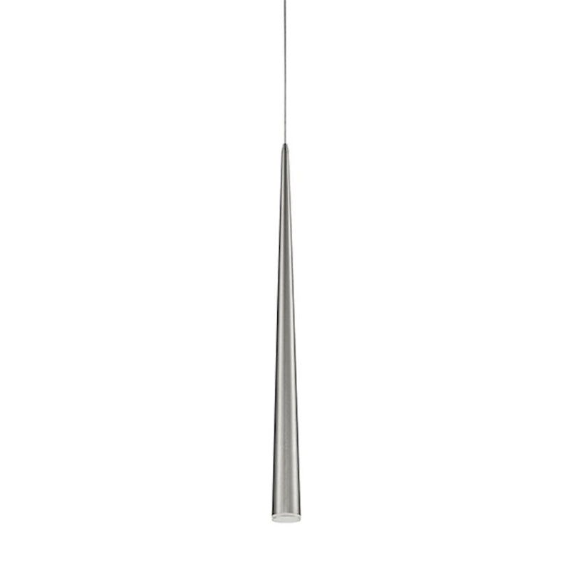 Kuzco Mina 36in LED Pendant | Modern Brushed Nickel and Acrylic Diffuser | Kitchen Island & Dining Room | 600lm 3000K Dimmable | Model 401216BN-LED