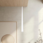 Kuzco Mina 36in LED Pendant | Sleek White Conical Acrylic Diffuser | Kitchen Island & Dining Room Linear Light | 36 x 2.75 in | Model 401216WH-LED