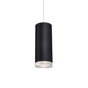 Kuzco Cameo 10in 1-Light Pendant | Modern Black and Frosted Acrylic Diffuser | Kitchen Island & Dining Room | 800lm 3000K 90CRI | Model 401432BK-LED