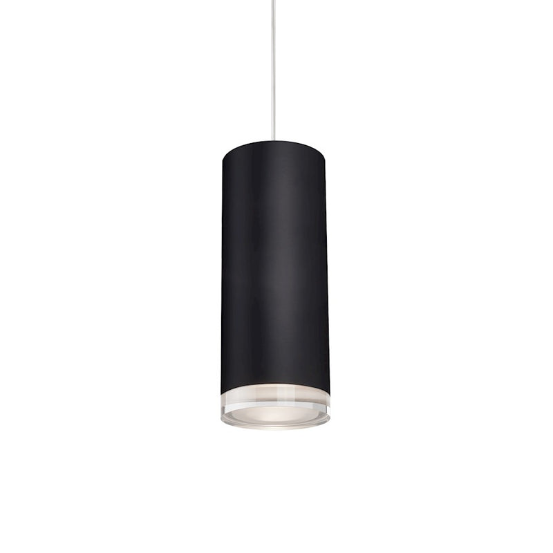 Kuzco Cameo 10in 1-Light Pendant | Modern Black and Frosted Acrylic Diffuser | Kitchen Island & Dining Room | 800lm 3000K 90CRI | Model 401432BK-LED