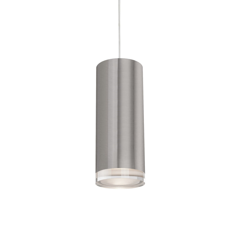 Kuzco Cameo 10in 1-Light LED Pendant | Modern Brushed Nickel and Frosted Acrylic | Kitchen Island & Dining Room | 10 x 4 in | Model 401432BN-LED