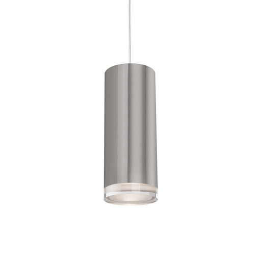 Kuzco Cameo 10in 1-Light LED Pendant | Modern Brushed Nickel and Frosted Acrylic | Kitchen Island & Dining Room | 10 x 4 in | Model 401432BN-LED