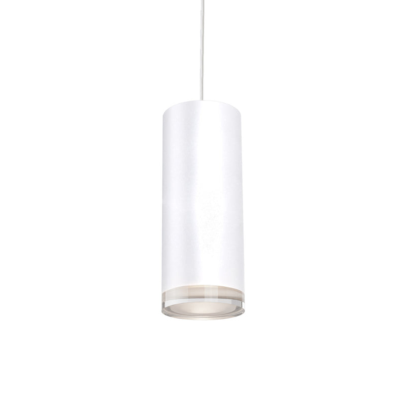 Kuzco Cameo 10in 1-Light LED Pendant | White Metal and Frosted Acrylic Diffuser | Kitchen Island & Dining Room | 10 x 4 in | Model 401432WH-LED