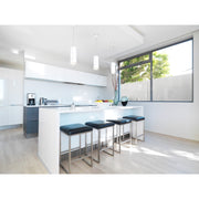 Kuzco Cameo 10in 1-Light LED Pendant | White Metal and Frosted Acrylic Diffuser | Kitchen Island & Dining Room | 10 x 4 in | Model 401432WH-LED