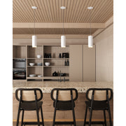 Kuzco Cameo 10in 1-Light LED Pendant | White Metal and Frosted Acrylic Diffuser | Kitchen Island & Dining Room | 10 x 4 in | Model 401432WH-LED