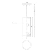 Kuzco Cameo 10in 1-Light LED Pendant | White Metal and Frosted Acrylic Diffuser | Kitchen Island & Dining Room | 10 x 4 in | Model 401432WH-LED