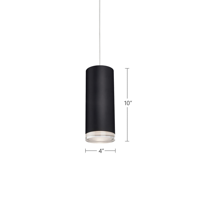 Kuzco Cameo 10in 1-Light LED Pendant | White Metal and Frosted Acrylic Diffuser | Kitchen Island & Dining Room | 10 x 4 in | Model 401432WH-LED