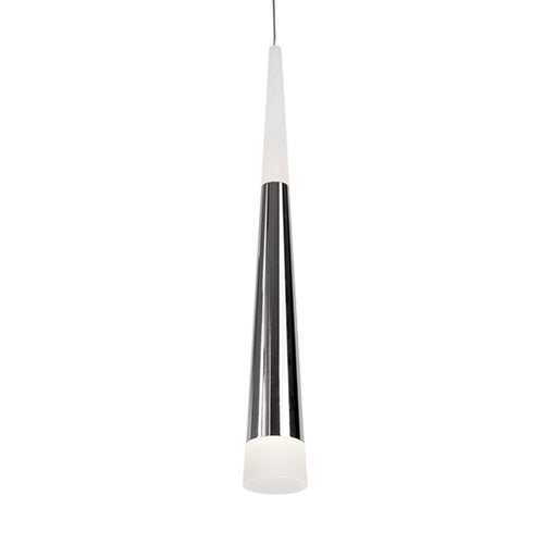 Kuzco Ultra 2in 1-Light LED Pendant | Chrome and White Acrylic Diffuser | Kitchen Island & Dining Room | 16.62 x 2 in | Model 402501CH-LED