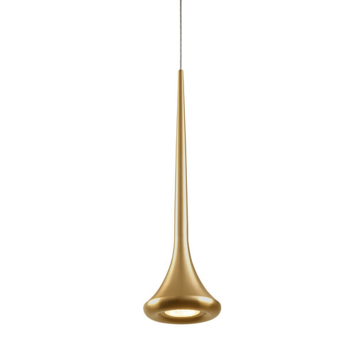 Kuzco Bach 5in 1-Light LED Pendant | Brushed Gold and Acrylic Diffuser | Kitchen Island & Dining Room | Model 402601BG-LED