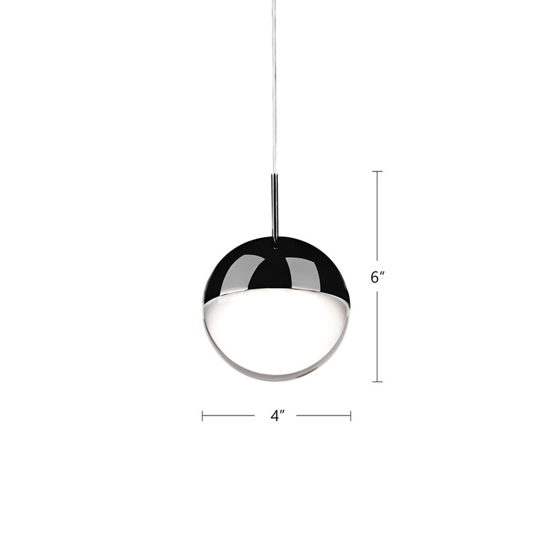 Kuzco Pluto 4in 1-Light LED Pendant | Brushed Gold and Frosted Clear Glass | Kitchen Island & Dining Room | 620lm 3000K 90CRI | Model 402801BG-LED