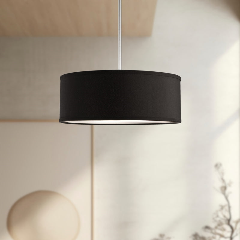 Kuzco Gregory 3-Light 15in Pendant | Black Steel and White Acrylic Diffuser | Kitchen Island & Dining Room | 15.38 x 6 in | Model 41073B
